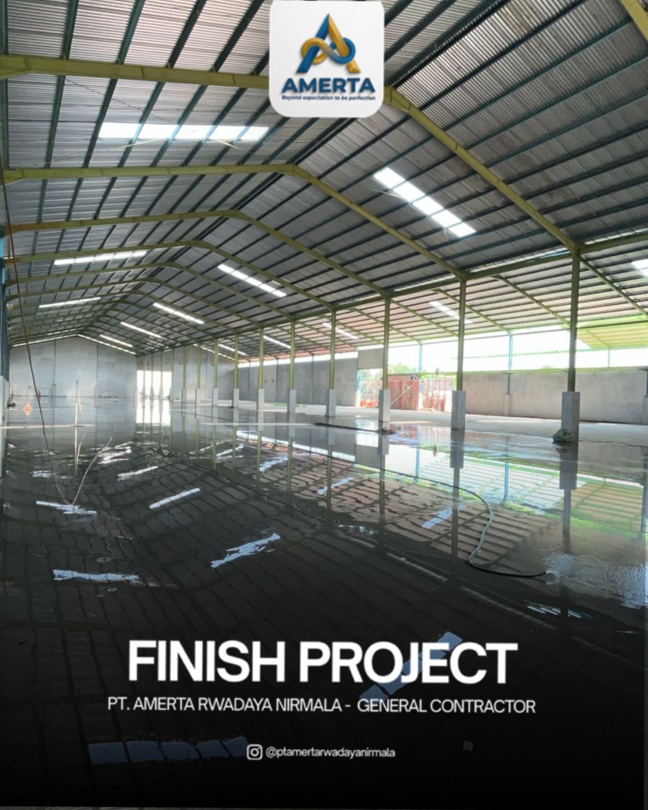 Industrial building construction project